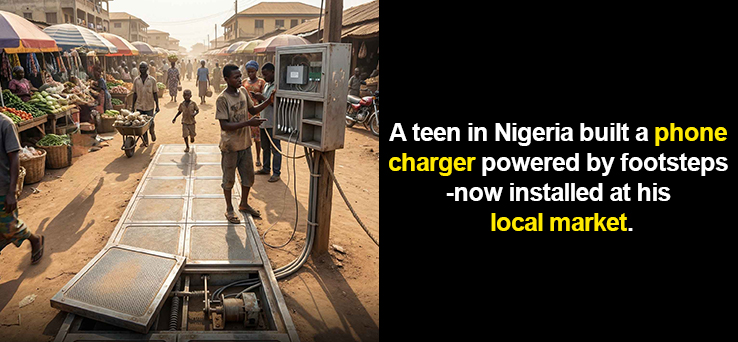 A teen in Nigeria built a phone charger powered by footsteps -now installed at his local market.jthouse solar.jpg