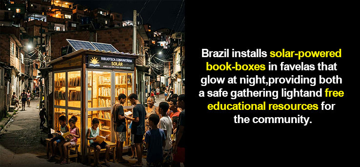 Solar-powered book boxes are lighting up Brazil’s favelas, bringing free knowledge and hope to every corner..jpg