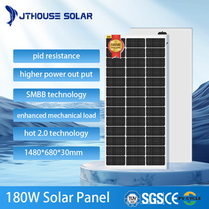 JTH Solar Panel 180W SmBB Technology Hot 2.0 Technology Mono Lightweight