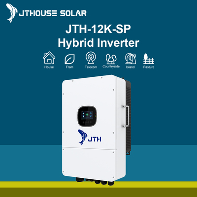 JTH-12K-HSP IP65 Hybrid Inverter Pure Sine Wave 12kw Dual MPPT On/Off Grid Inverter Solar Solar Stor